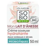 Crème Soyeuse Hydratante Visage Tous Types de Peaux Lait d'Ânesse Bio SO'BIO ETIC