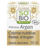 Crème Nutritive Jour Visage Peau Mature Précieux Argan Bio Collagène Végétal Huile de Camélia Bio SO'BIO ETIC