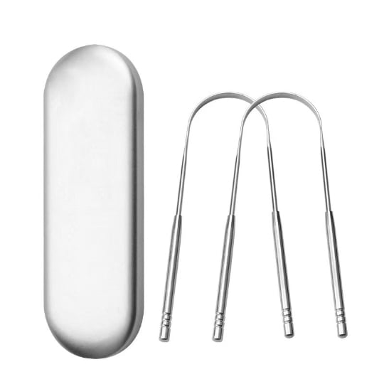 Gratte-langue En Acier Inoxydable, Pack De 2 Silver INF