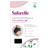 Culotte menstruelle Noire Taille 40 Flux Normal Coton Bio SAFORELLE