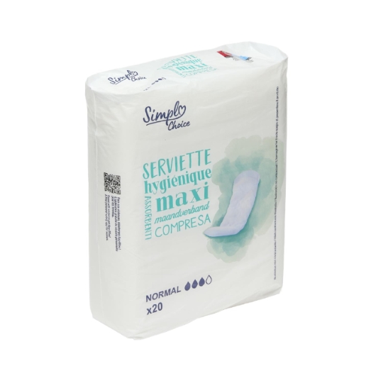 Serviette hygiénique maxi et normal CARREFOUR