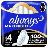 Serviettes Hygiéniques avec Ailettes Maxi Night Taille 4 ALWAYS