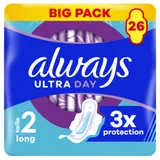 Serviettes Hygiéniques avec Ailettes Long Taille 2 Ultra ALWAYS