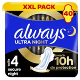 Serviette Hygiénique  Secure Night avec Ailettes  ALWAYS