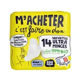 Serviettes Hygiéniques avec Ailettes Flux Normal Ultra Minces Coton 100% Bio RAMDAM