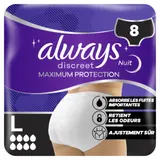 Culottes fuites urinaires Nuit Taille L Flux Très Abondant Anti-odeur ALWAYS