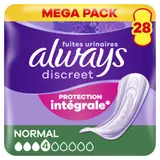 Serviettes pour Fuites Urinaires Protection Intégrale Normal Discreet ALWAYS