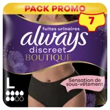 Culottes pour Fuites Urinaires Taille L Couleur Noire Discreet Boutique ALWAYS DISCREET