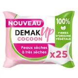 Lingettes Démaquillantes Douceur Coton Peau Sèche et Sensible DEMAK'UP
