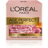 Crème Anti-âge Jour Visage Peau Mature Re-Fortifiant Anti-relâchement Cellules Natives de Pivoine et Calcium B3 Spf20 Age Perfect Golden Age L'OREAL PARIS
