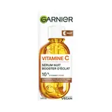 Sérum Nuit Visage Booster D'Éclat Vitamine C Acide Hyaluronique Skin Active GARNIER