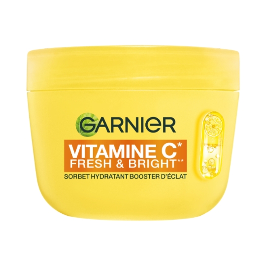 Crème Visage Sorbet Hydratante Booster d'éclat Vitamine C Fresh & Bright GARNIER