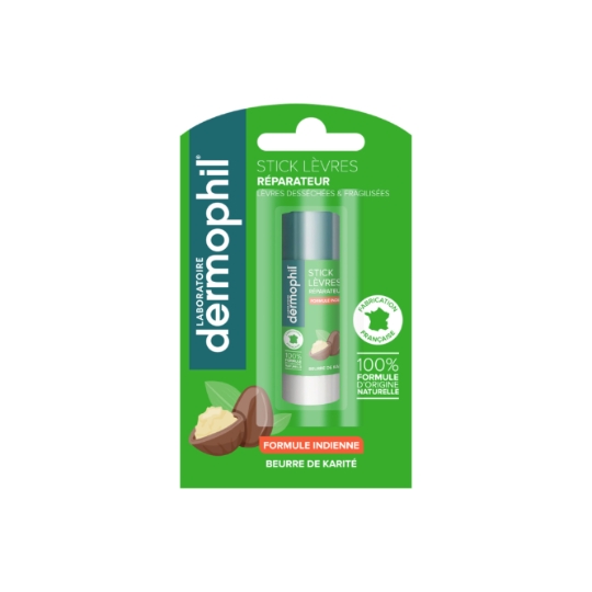 Stick à lèvres Réparateur Protecteur Hydratant Cire d'abeille Cire de Carnauba Huile de Tournesol LABORATOIRE DERMOPHIL