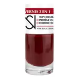 Vernis à ongles 3 en 1 Couleur Protège l'ongle Fortifie l'ongle Teinte Rouge Fonc (06) NS