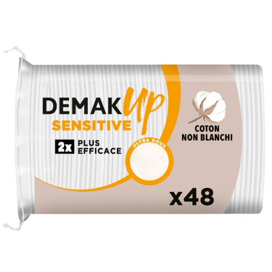 Cotons à Démaquiller Ovale Sensitive Visage Et Yeux DEMAK'UP