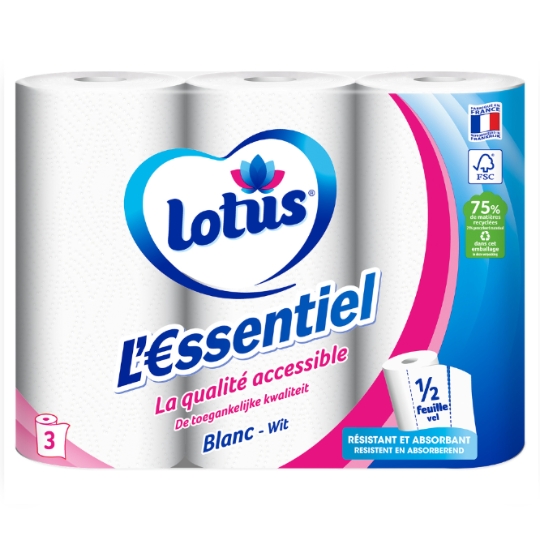 Essuie-Tout Blanc L'essentiel LOTUS