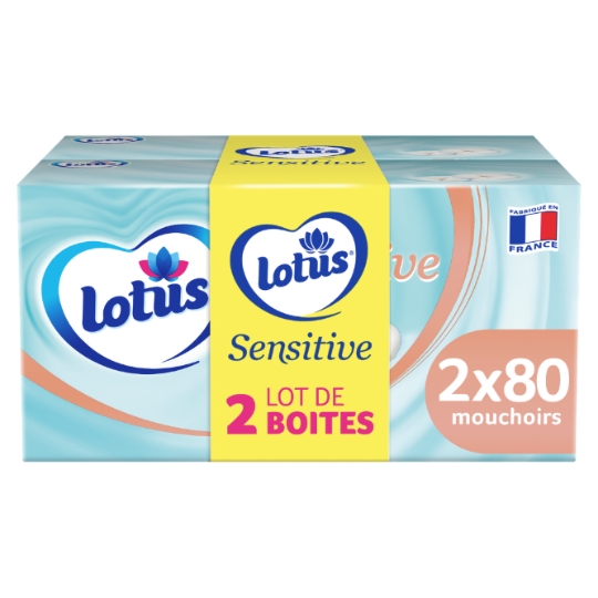 Mouchoirs Ultra Doux 4 Epaisseurs Sensitive LOTUS