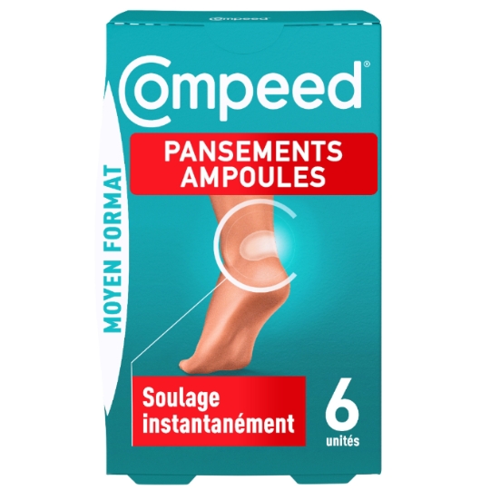 Pansements Ampoule Hydrocolloïde Soulage la Douleur Accélère la Cicatrisation Moyen COMPEED