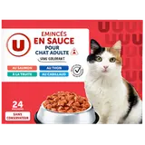 Sachets fraicheur pour chat adulte Emincés en sauce poissons 24x100g