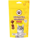 Friandises fourrées pour chat anti boule de poils au boeuf  60g