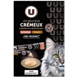 Snack crémeux pour chat au saumon poulet U 6x15g