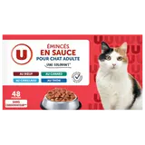 Sachets fraicheur pour chat Emincés en sauce viandes & poissons 48x100g
