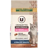 Croquettes sans céréales riche en saumon frais pour chat adulte stérilisé  3kg