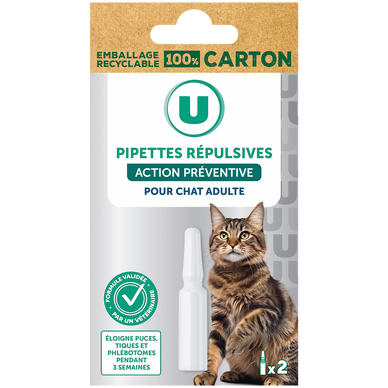 Pipettes répulsives pour chat  x2