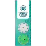 2 balles à grelot pour chat  12g
