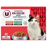 Sachets fraicheur pour chat Emincés en gelée viandes 24x100g