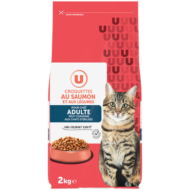 Croquettes au saumon aux légumes pour chat 2kg