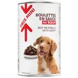 Boîte pour chien Boulettes en sauce boeuf PRIX MINI boite 1,250kg