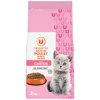 Croquettes riches en poulet pour chaton  2kg