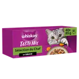 Sachets fraîcheur pour chat Tasty Mix Sélection du chef en sauce WHISKAS - 40x85g