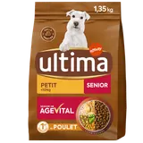 Croquettes pour chien mini senior agevital + 8 ans ULTIMA 1,35kgs