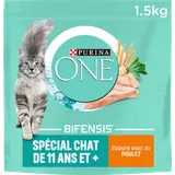 Croquettes pour chat senior Poulet Céréales Complètes PURINA ONE - 1,5kg
