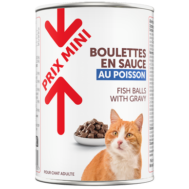 Boîte pour chat Boulettes en sauce poisson PRIX MINI - 400g