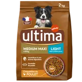 Croquettes pour chien médium maxi light ULTIMA, 2kg