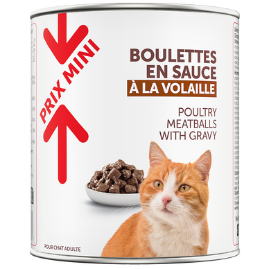 Boîte pour chat Boulettes en sauce volaille PRIX MINI - 800g
