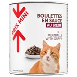 Boulettes en sauce boeuf pour chat PRIX MINI 800g