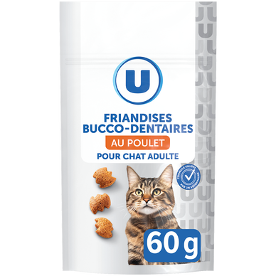 Friandises bucco dentaires au poulet chat U 60g