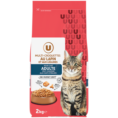 Croquettes au lapin & aux légumes pour chat 2kg