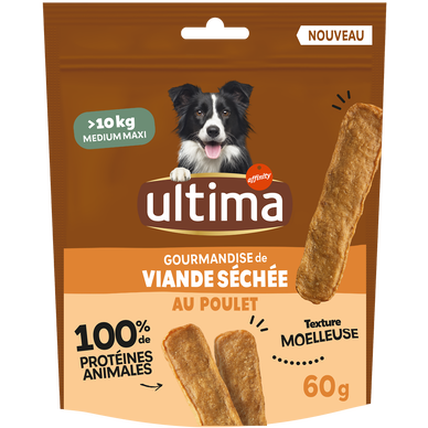 Viande Séchée pour Chien Maxi Poulet ULTIMA 60g