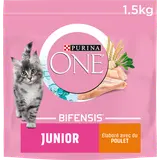 Croquettes pour chaton JUNIOR Poulet, Céréales Complètes PURINA ONE -1,5kg