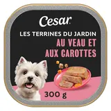Barquette chien Les terrines classiques veau et carottes CESAR - 300g