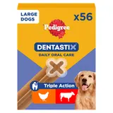 Bâtonnets hygiène dentaire à mâcher grand chien Dentastix PEDIGREE x56- 2160g