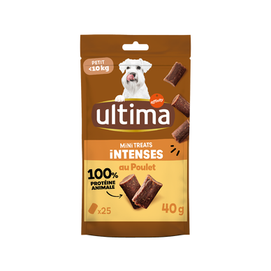 Mini Snack pour chien Mini Bouchées Plaisir au Poulet ULTIMA, 40g