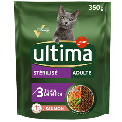 Croquettes Chat Stérilisé Adulte Saumon ULTIMA - 350g