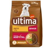Croquettes pour chient Petit Senior Agevital ULTIMA, sachet 2,75kg