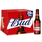 Bière blonde BUD, 5° - bouteille 20x25cl